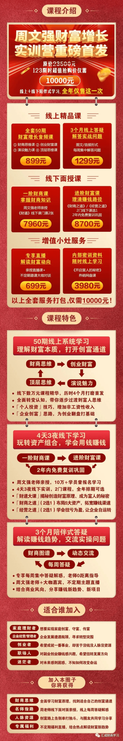 周文强《财富增长实训营》线上+线下插图-我爱分享网